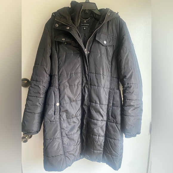 Lucky Brand Jackets & Blazers - Lucky Brand Black Puffer Coat with Quilted Design